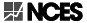 National Center for Education Statistics NCES logo featuring a black and white grid graphic with a rising trend line icon next to the bold text letters NCES over a transparent background.